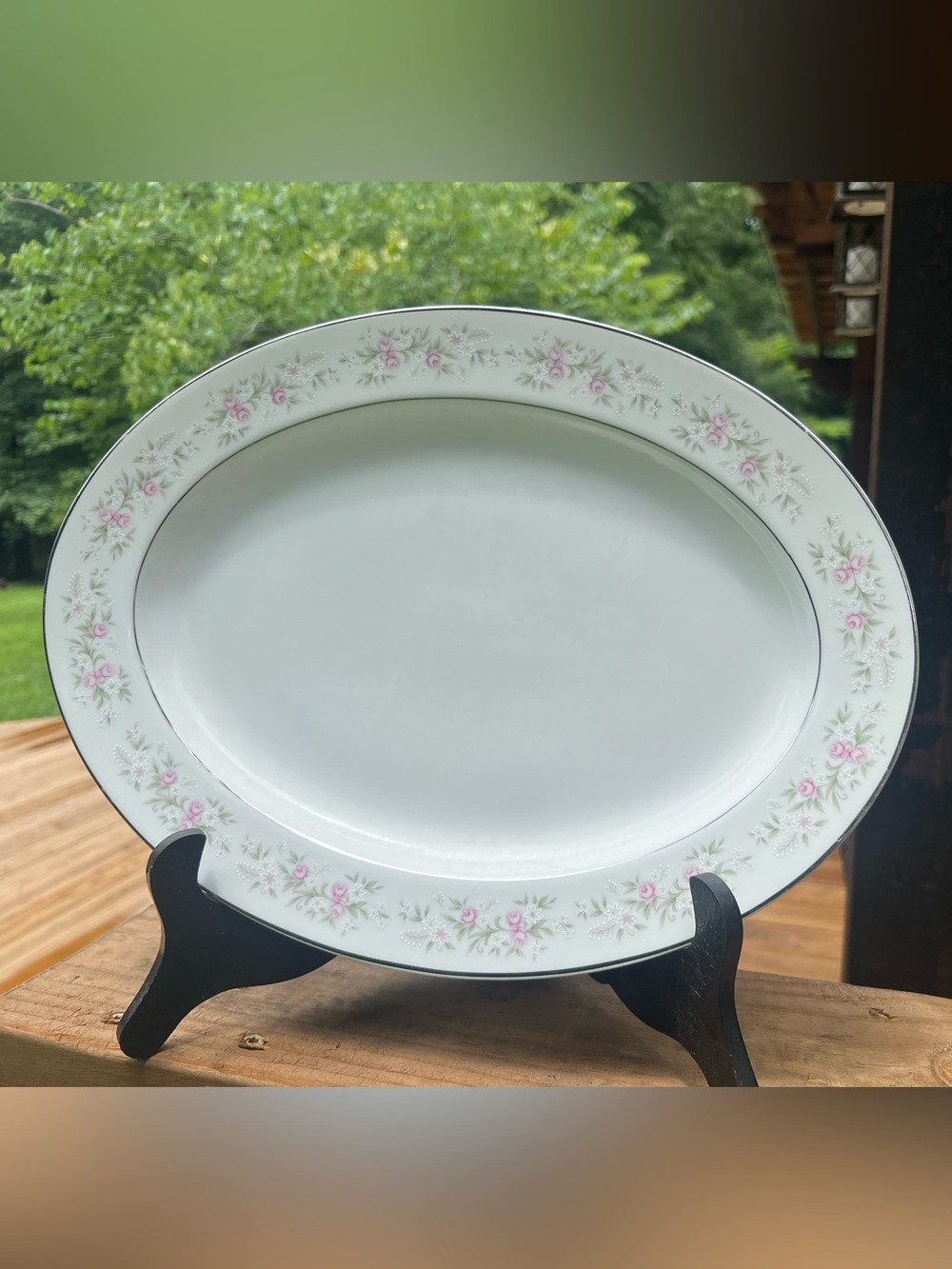 14" Oval Serving Platter - “Maria" Discontinued Piece - Fine China of Japan